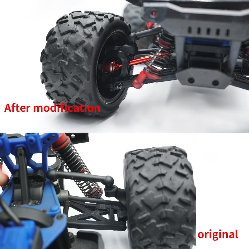 JGGZONE RC مجموعة عمود الإدارة الأمامي والخلفي من الألومنيوم لـ Tra-xxas LaTrax 1/18 Teton Desert Prerunner SST-يستبدل الجزء 7650 (أسود) - Image 5